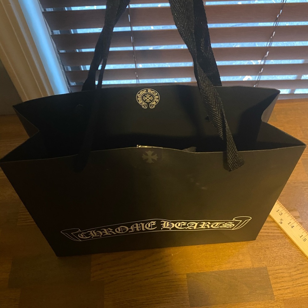 Chrome Hearts black and white shopping bag